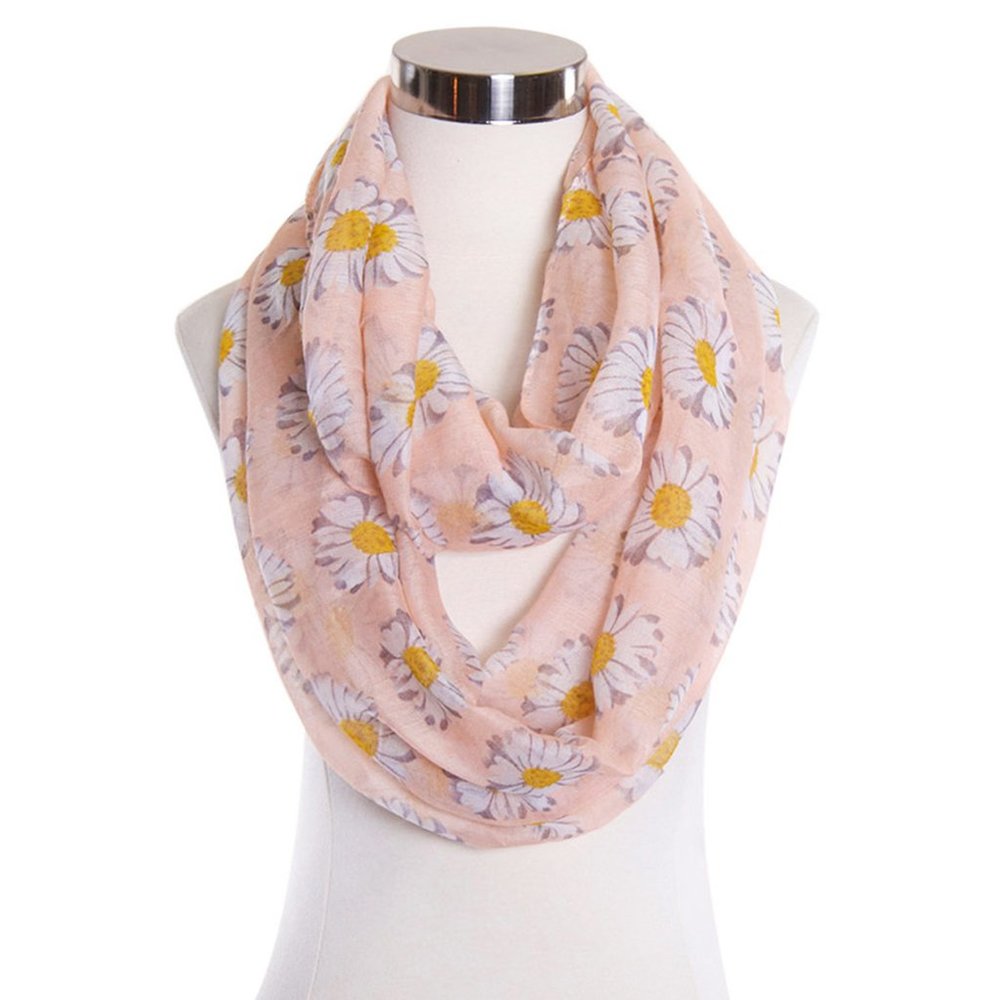 Scarvesme Daisy Flower Pattern Infinity Scarf